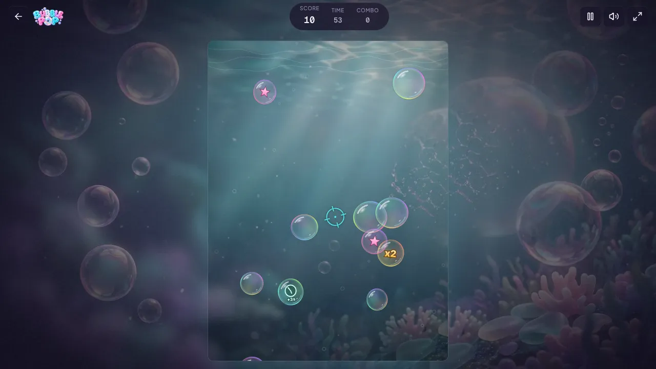 bubble pop gameplay, moment 3