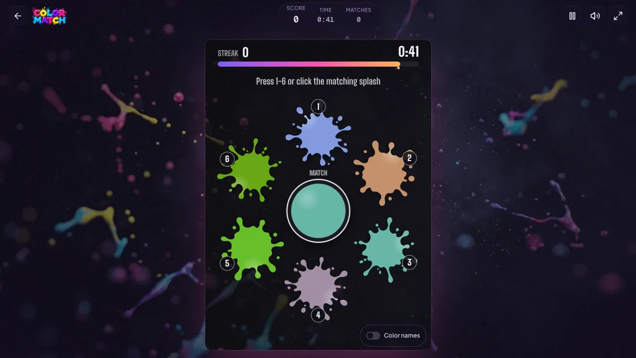 color match gameplay, moment 2