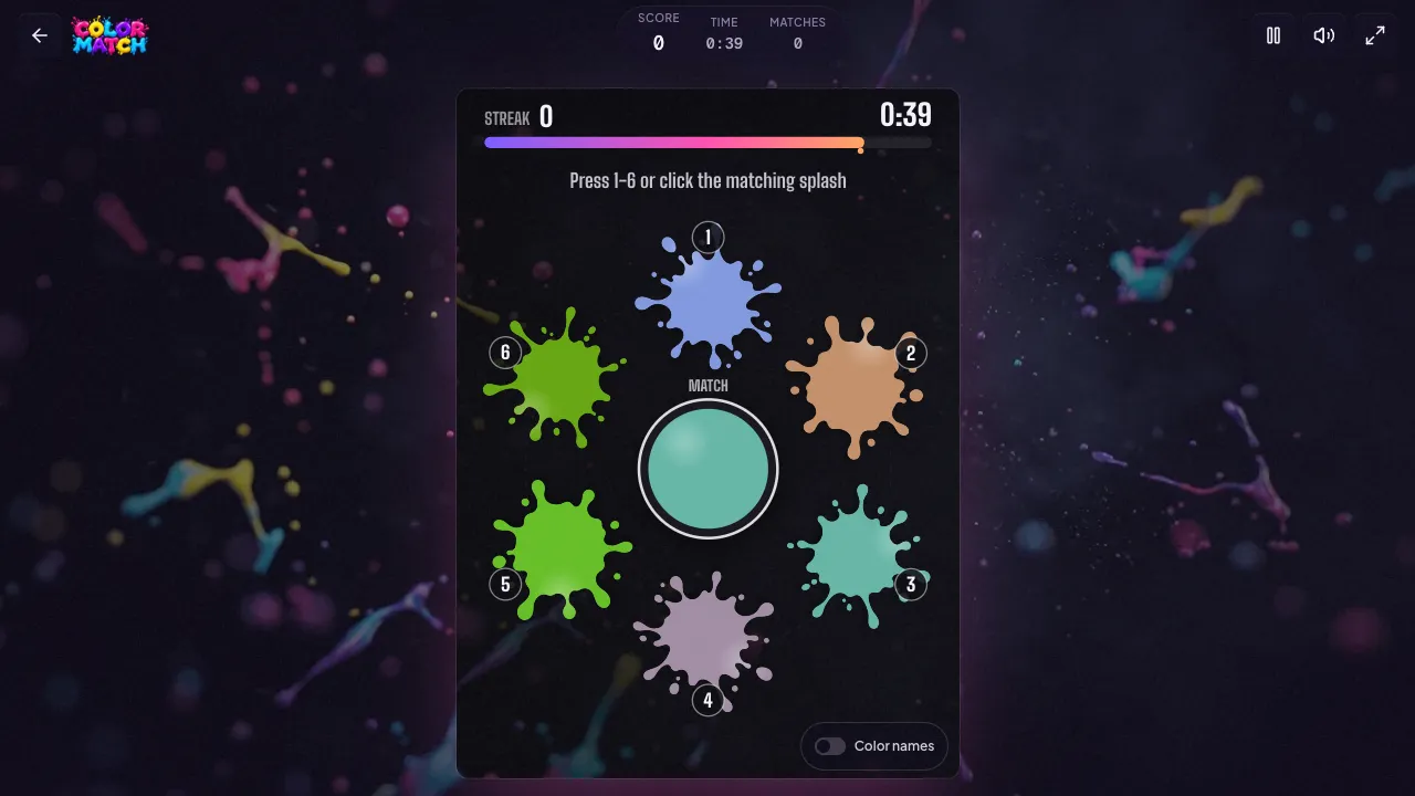 color match gameplay, moment 3