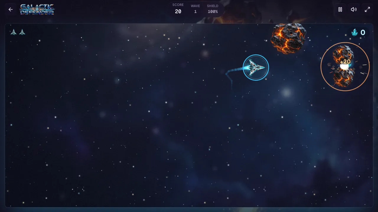 galactic defender gameplay, moment 2