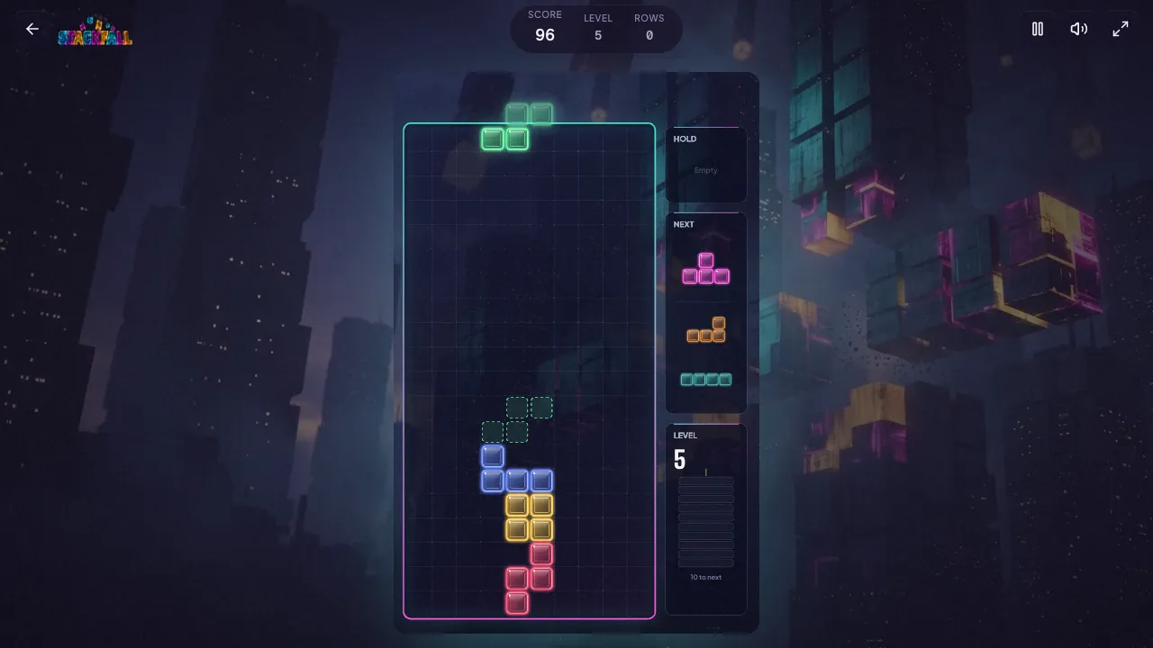 stackfall gameplay, moment 1