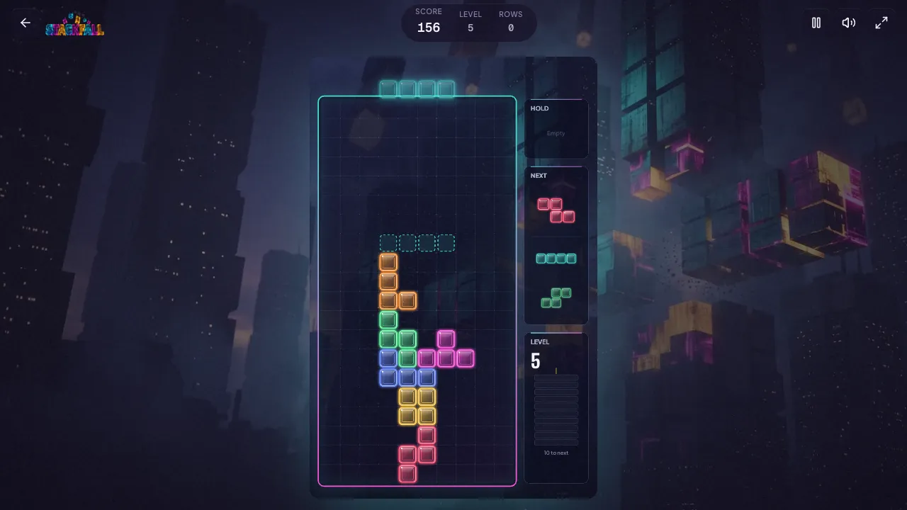 stackfall gameplay, moment 2