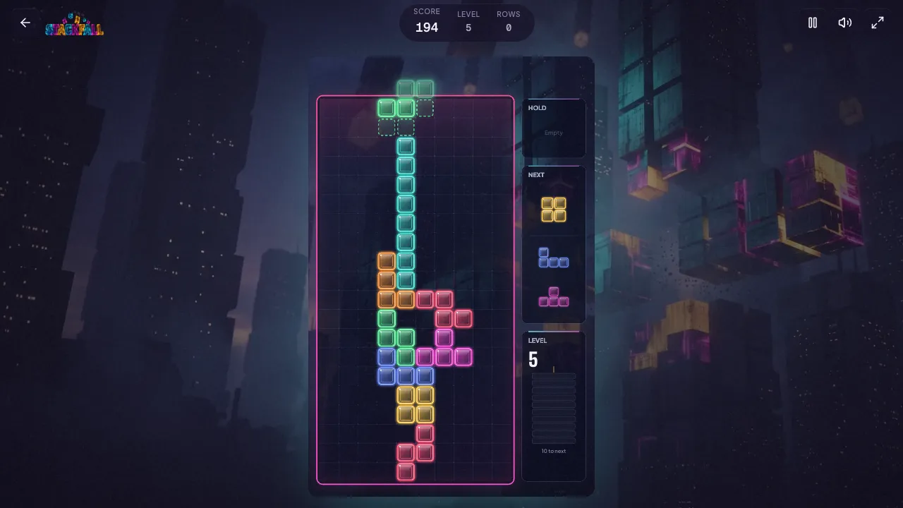 stackfall gameplay, moment 3